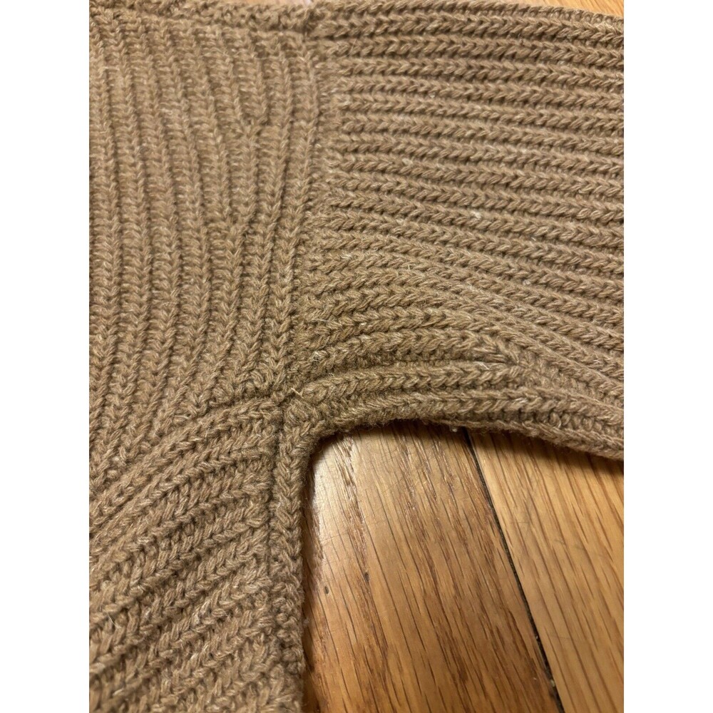 Brochu Walker Thandee Brown Asymmetric Hem Pullover Sweater XS Wool Linen Rib - Picture 10 of 14